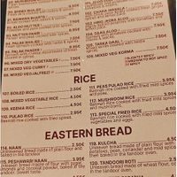 Vege menu at Jaipur Indian Restaurant in Fuerteventura