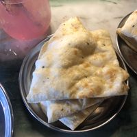 Garlic naan  at Chaat Indian Tapas & Lounge in West Kirby