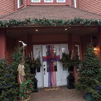 Outside at Tea Brewery in Mahone Bay