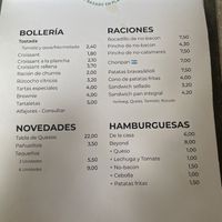Menú  at Pasiones Bar  in Gijon
