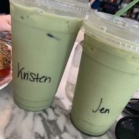 Matcha latte is scrumptious!   at Bread + Roses in Hyannis