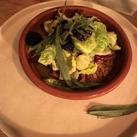 Rosenkohlflan mit Brombeer-Kaviar   at Hafenküche in Flensburg