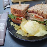 Vegan club sandwich with smoked tofu!! 🥪 at Anne&Max in Apeldoorn