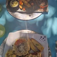 Salmon and napoliton steak at TANTRA in Salta