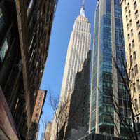 The tall building in the distance is where this is located. at Juice Press - Empire State Building in New York City