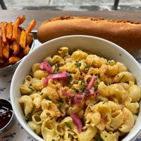 Mac n no cheese, sub and fries   at Jimmy's Street Food in Paris