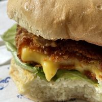 Breaded vegan cheese  at Jimmy's Street Food in Paris