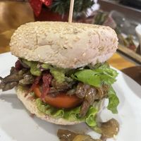 Vegan burger 9/10  at Allo Pizza in Moorea