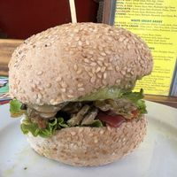 Le végan burger  at Allo Pizza in Moorea