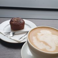 Banana Bread and a Vanilla Latte with Oat Milk at I am Lion - Welcome Back! in Seoul