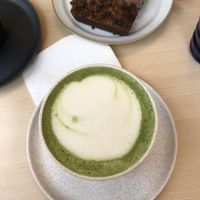 Oat Green tea latte at Godny Cafe in Seoul