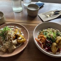 Fancy toast and yoke bowl  at Yoke in West End