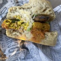 Thick biscuit, add more sauce pls! Avocado helps when sauce is gone but mouth can be dry after a few bites.  at Dulce Vegan Bakery and Cafe in Atlanta