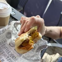 Bacon & egg sandwich   at Dulce Vegan Bakery and Cafe in Atlanta