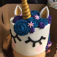A unicorn cake for my birthday! at Dulce Vegan Bakery and Cafe in Atlanta