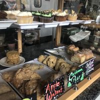  Vegan cupcakes, scones, and cinnamon rolls. at Dulce Vegan Bakery and Cafe in Atlanta