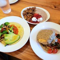VEGAN breakfast in Atlanta at Dulce Vegan Bakery & Cafe: This place is hopping with people excited to kickstart their day with cruelty-free, hearty, and delicious food!  The 5 of u at Dulce Vegan Bakery and Cafe in Atlanta