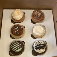 An assortment of fresh vegan cupcakes!!! at Dulce Vegan Bakery and Cafe in Atlanta