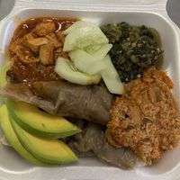 Medium plate at Eden's Vegan Eatery in St Croix