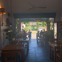 View from the inside looking out  at The Waffle Spot in Puerto Escondido