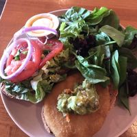 Fried chicken burger  at Veggie Grill - Farmers Market in Los Angeles