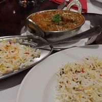 Rice with vegetable curry at Indian Tandoori Spices in Fuerteventura