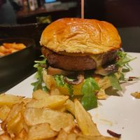 The vegan burger at Bar Pepe in San Sebastian