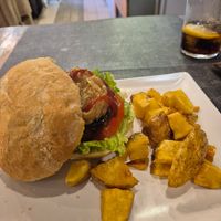 Vegan burger at La Rebotika in San Sebastian
