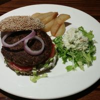 Mushroom burger at Chīsù De - Veggie Table in Beijing