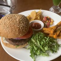 Bean burger at Chīsù De - Veggie Table in Beijing