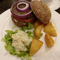 Mushroom burger at Chīsù De - Veggie Table in Beijing