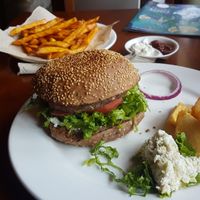 bean burger at Chīsù De - Veggie Table in Beijing