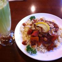 Couscous and green smoothie at Chīsù De - Veggie Table in Beijing