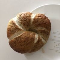 The bomb pretzel roll!!  at Vivi's Veggie in Seoul