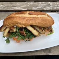 Tofu Banh Mi, very nice!  at Vivi's Veggie in Seoul