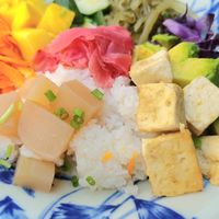 Vegan Pokebowl - close-up at Vivi's Veggie in Seoul