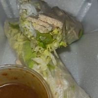 Vegan ham spring rolls at Pho Banh Mi Cafe in Oak Lawn
