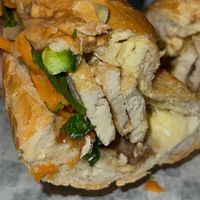 Tofu banh mi w vegan mayo  at Pho Banh Mi Cafe in Oak Lawn