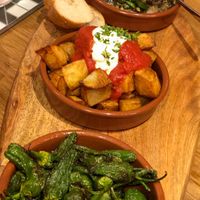 Padrón peppers, bravas, mushrooms  at SaltHouse in North Shields