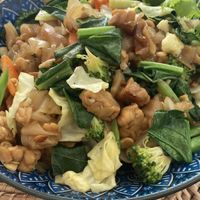 Fried noodles with tempeh  at Soul Phuket in Phuket