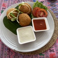 Spinach cheese balls. These were good, but we ordered other items that were better.  at Soul Phuket in Phuket