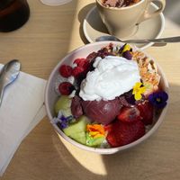 Coconut yoghurt chia pudding  at Pavilion in Mooloolaba