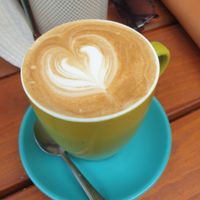 Soy latte at Karma Cafe and Fitness in Parap