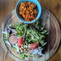 La Cocina Salad with soy tinga at La Cocina Restaurant in Portland