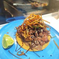 Tuna style tostada at Paxil in Mexico City