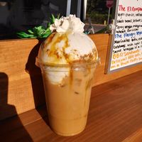 Vegan caramel and whipped cream at egghole in Lakewood