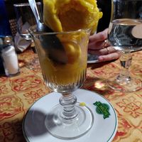 Mango sorbet to finish (Dec 2021) at Shenaz in Paris