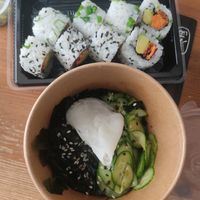 veg cali roll & wakame salad 😋 at Sushi Place in Jerusalem