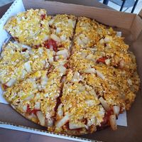 Hawaiian pizza at Vegan Pizza House in Vancouver
