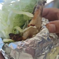 Beef donair at Vegan Pizza House in Vancouver